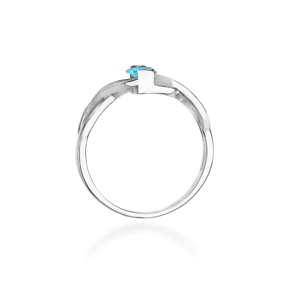 Pierścionek Topaz 0,50ct białe złoto 3 Pierścionek Topaz 0,50ct białe złoto - obrazek 3