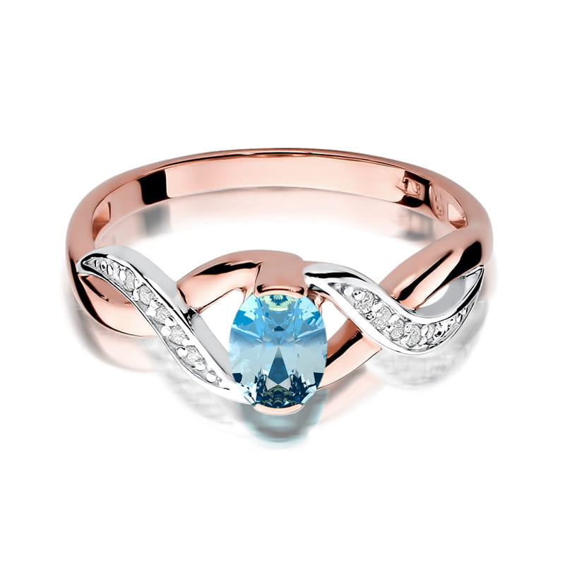 Pierścionek Topaz 0,50ct różowe złoto 2 50ct różowe złoto Jubiler Kraków BigDIAMOND
