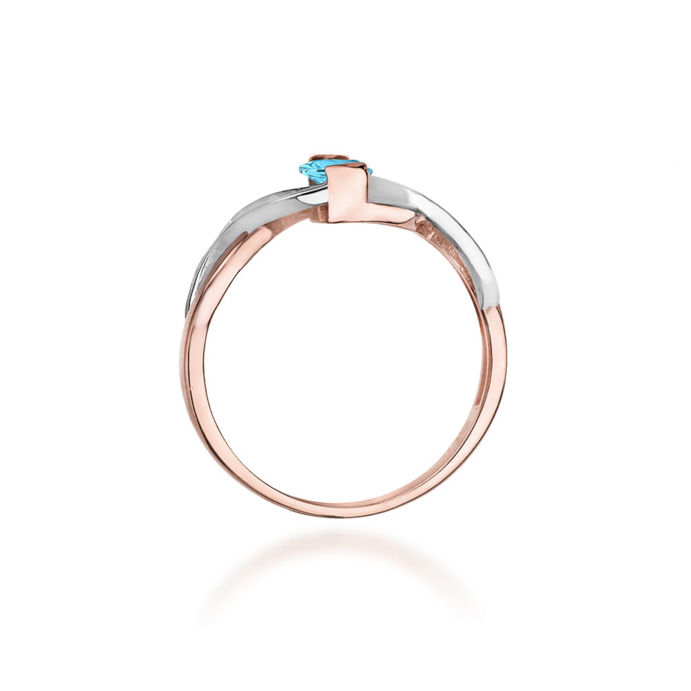 Pierścionek Topaz 0,50ct różowe złoto 3 Pierścionek Topaz 0,50ct różowe złoto - obrazek 3