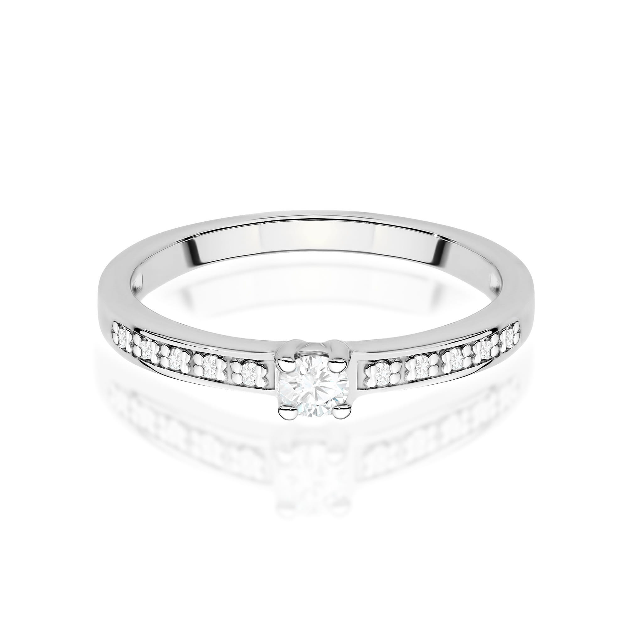 Pierścionek Diament Laboratoryjny 0,08ct białe złoto 2 08ct białe złoto Jubiler Kraków BigDIAMOND