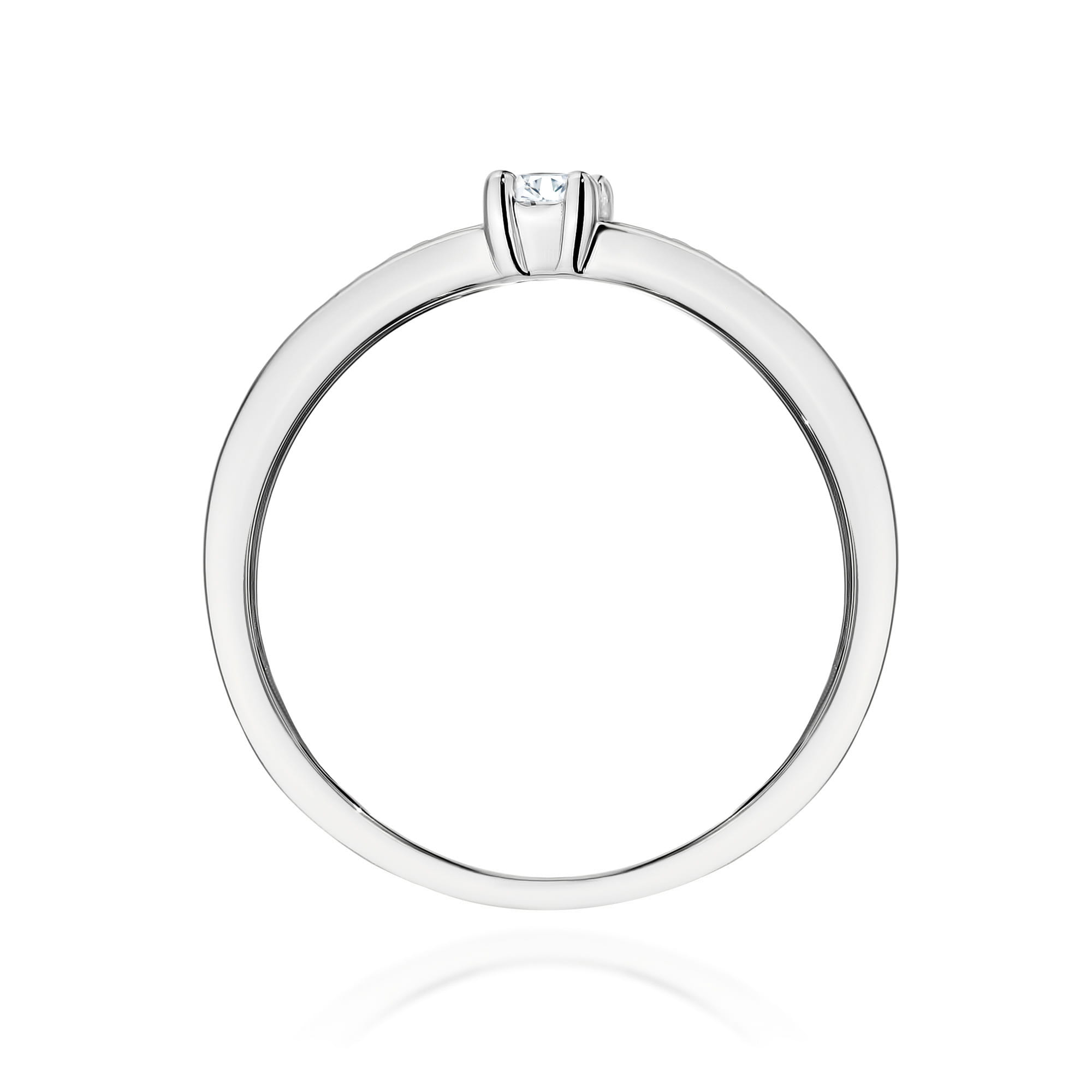 Pierścionek Diament Laboratoryjny 0,08ct białe złoto 3 Pierścionek Diament Laboratoryjny 0,08ct białe złoto - obrazek 3