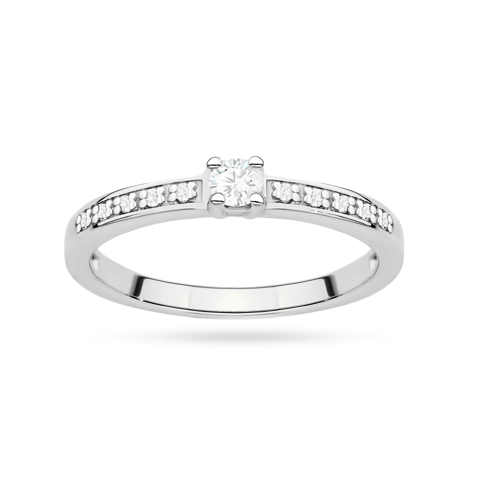Pierścionek Diament Laboratoryjny 0,08ct białe złoto 4 Pierścionek Diament Laboratoryjny 0,08ct białe złoto - obrazek 4
