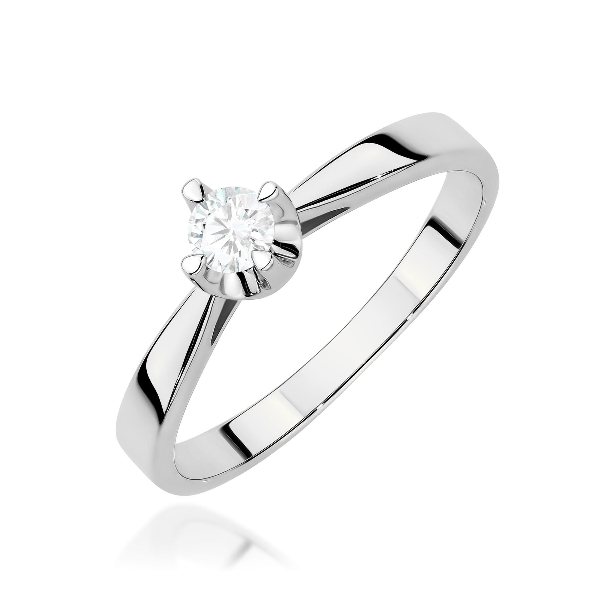 Pierścionek Diament Laboratoryjny 0,20ct białe złoto 1 Pierścionek W0293 Diament Laboratoryjny 0