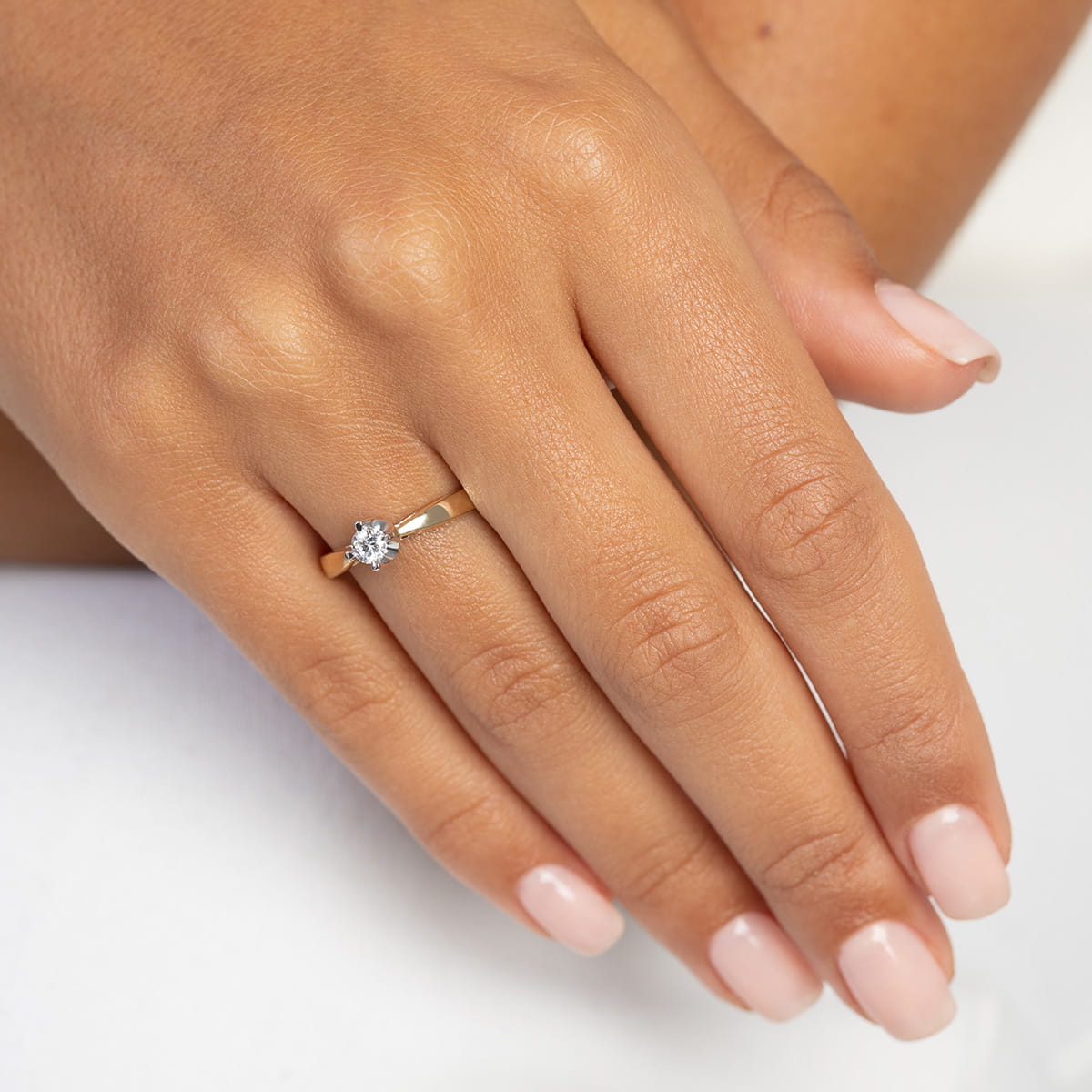 Pierścionek Diament Laboratoryjny 0,20ct żółte złoto 4 Pierścionek Diament Laboratoryjny 0,20ct żółte złoto - obrazek 4