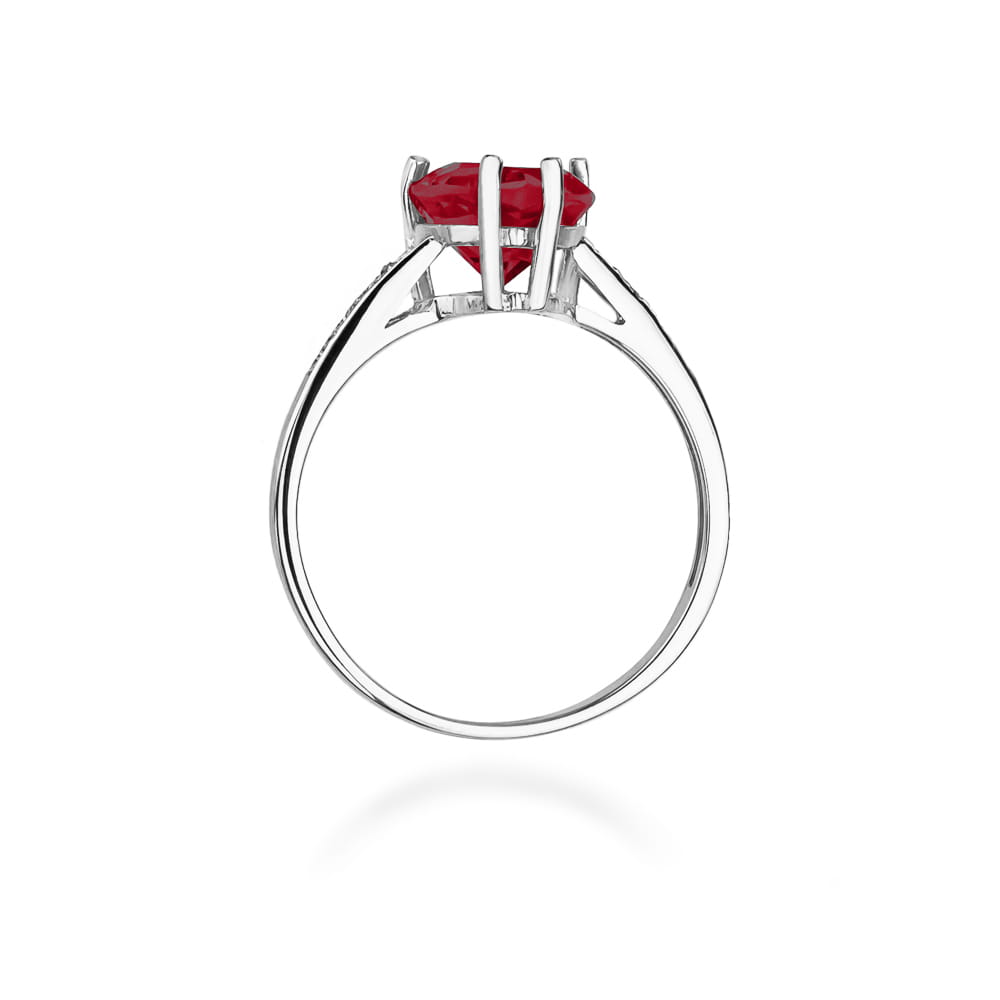 Pierścionek Rubin 1,70ct białe złoto 3 Pierścionek Rubin 1,70ct białe złoto - obrazek 3