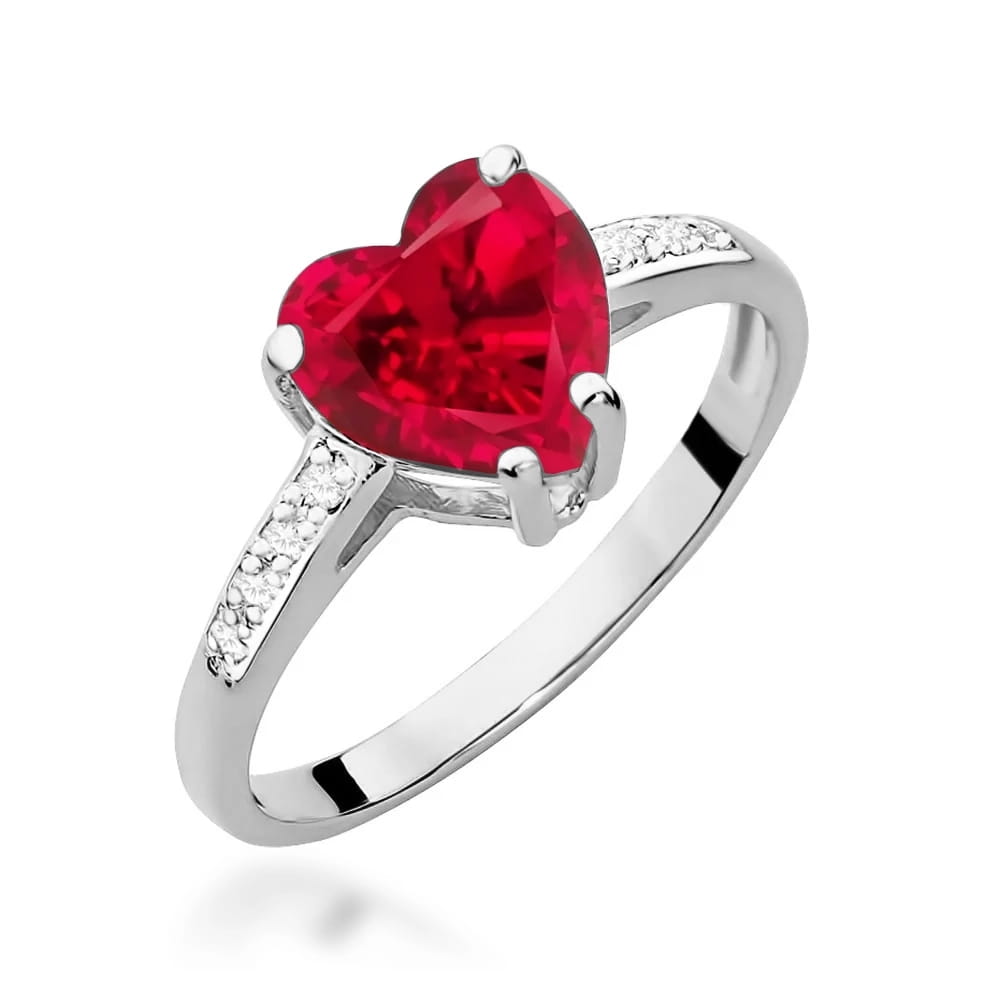 Pierścionek Rubin 1,70ct białe złoto 1 Pierścionek W031 Rubin 1