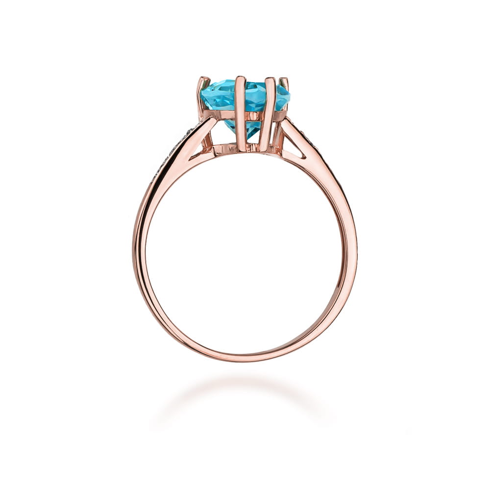 Pierścionek Topaz 1,20ct różowe złoto 3 Pierścionek Topaz 1,20ct różowe złoto - obrazek 3