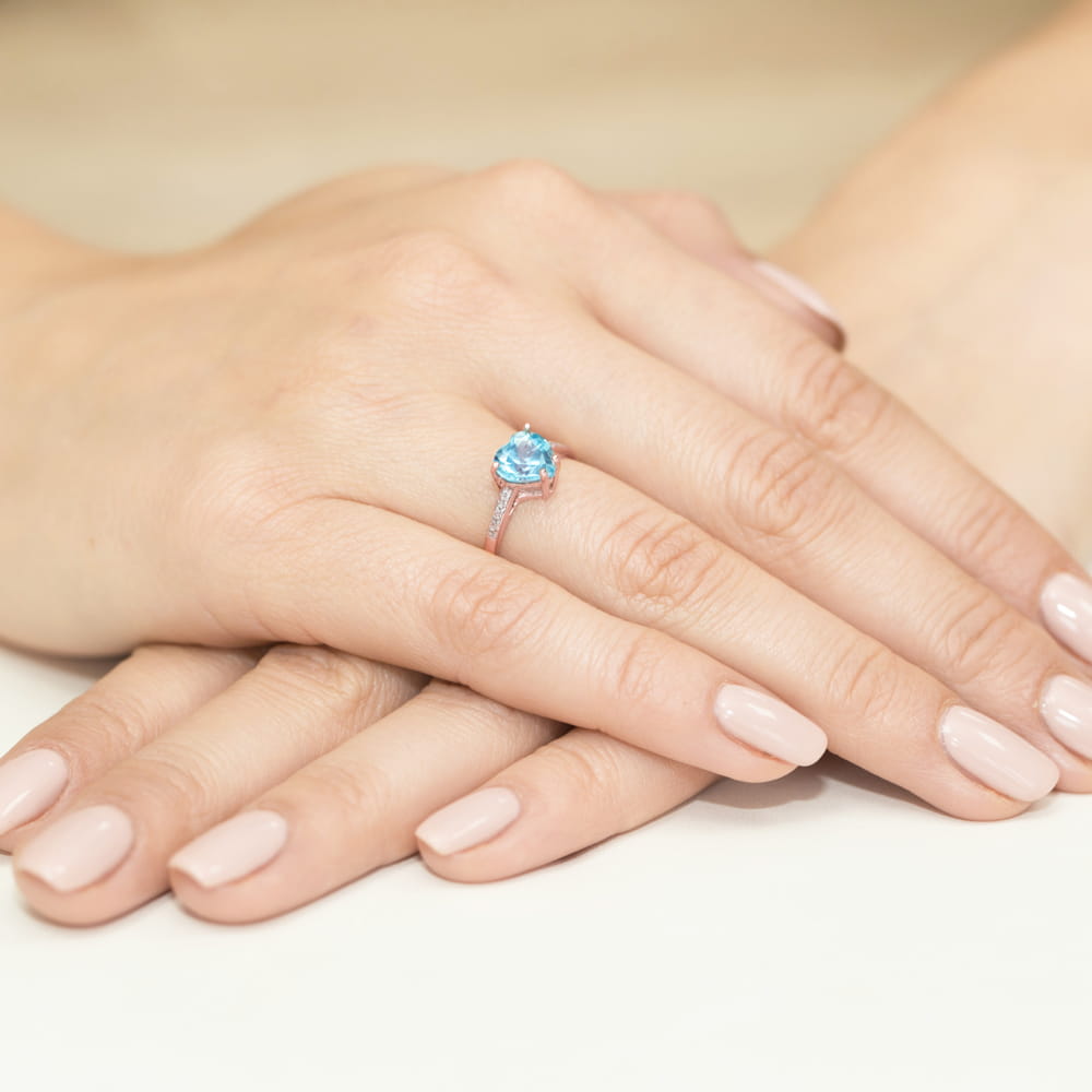 Pierścionek Topaz 1,20ct różowe złoto 4 Pierścionek Topaz 1,20ct różowe złoto - obrazek 4