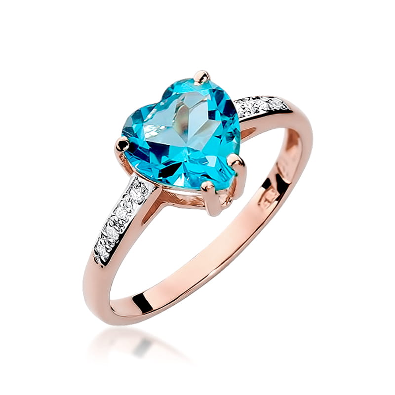 Pierścionek Topaz 1,20ct różowe złoto 1 Pierścionek W031 Topaz 1