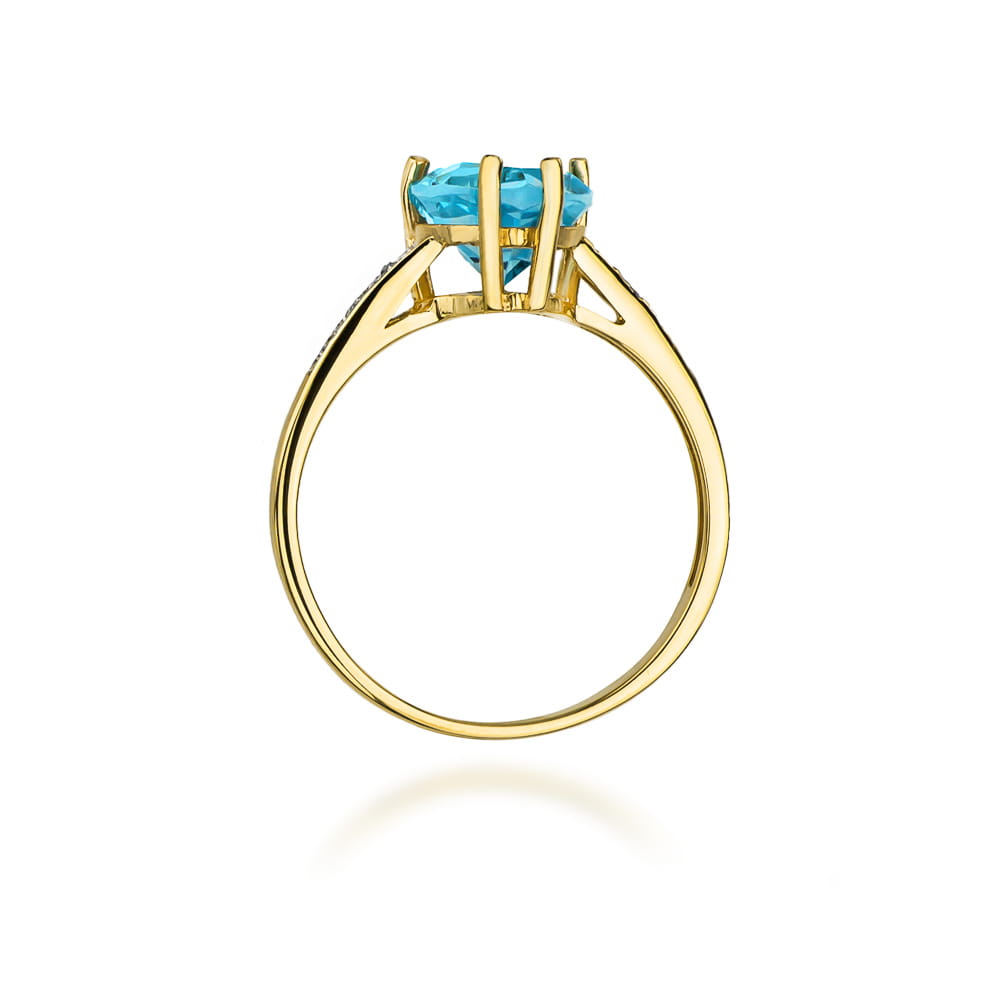 Pierścionek Topaz 1,20ct żółte złoto 3 Pierścionek Topaz 1,20ct żółte złoto - obrazek 3