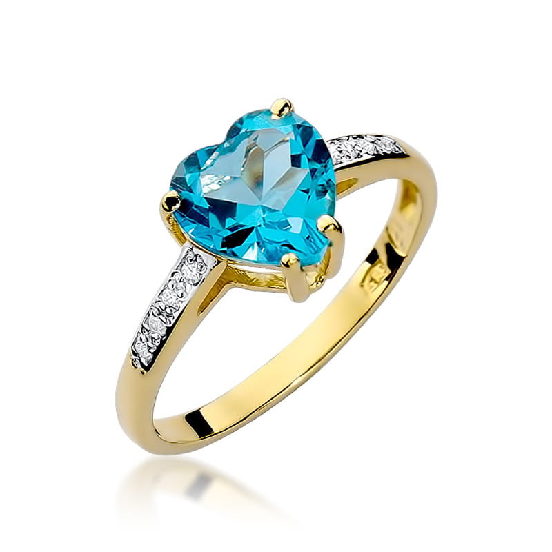 Pierścionek Topaz 1,20ct żółte złoto 1 Pierścionek W031 Topaz 1