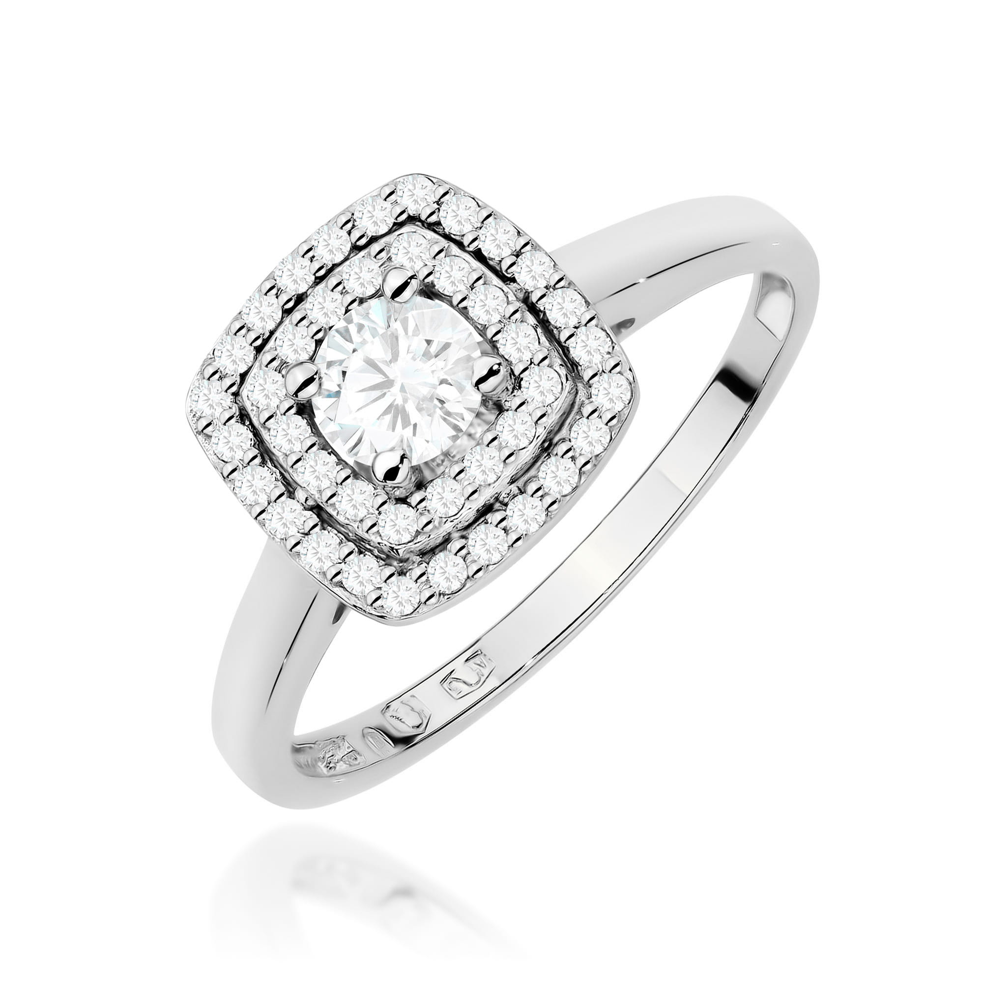 Pierścionek Diament Laboratoryjny 0,30ct białe złoto 1 Pierścionek W0345 Diament Laboratoryjny 0