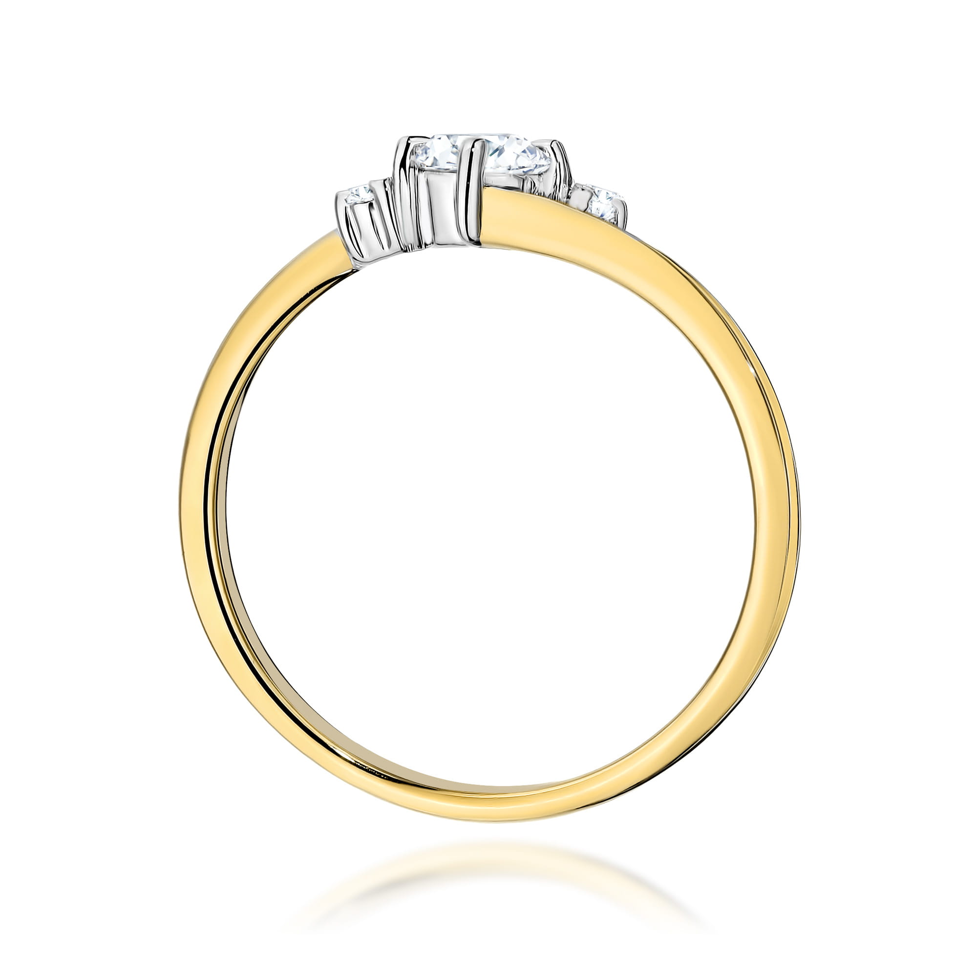 Pierścionek W0346 Diament Laboratoryjny 0,25ct żółte złoto 3 Pierścionek W0346 Diament Laboratoryjny 0,25ct żółte złoto - obrazek 3