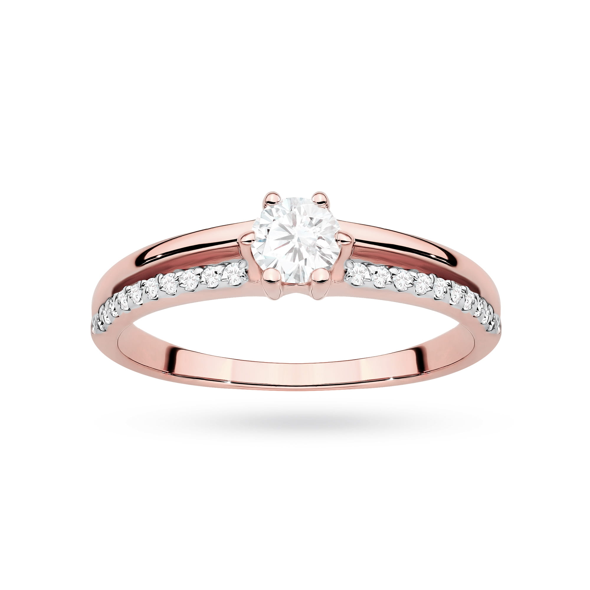 Pierścionek Diament Laboratoryjny 0,30ct różowe złoto 4 Pierścionek Diament Laboratoryjny 0,30ct różowe złoto - obrazek 4