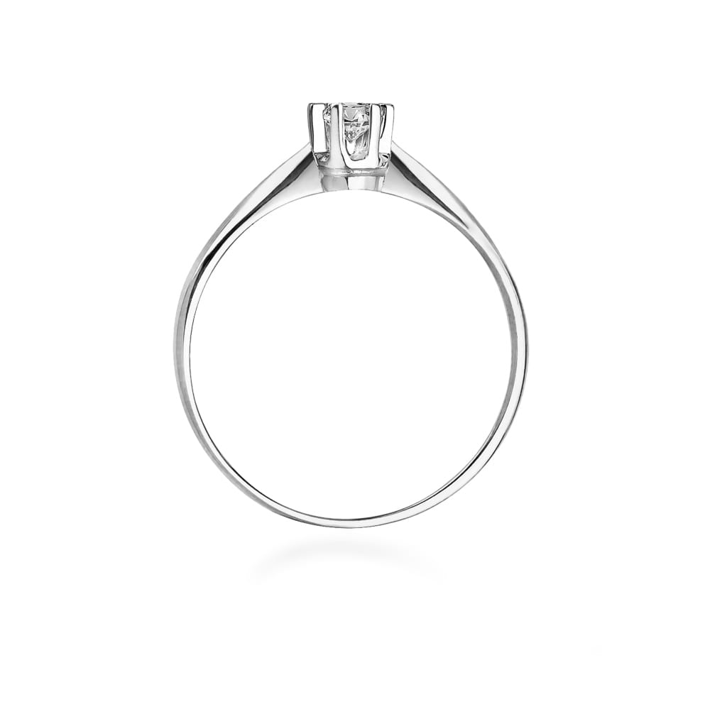 Pierścionek Diament 0,10ct białe złoto 3 Pierścionek Diament 0,10ct białe złoto - obrazek 3