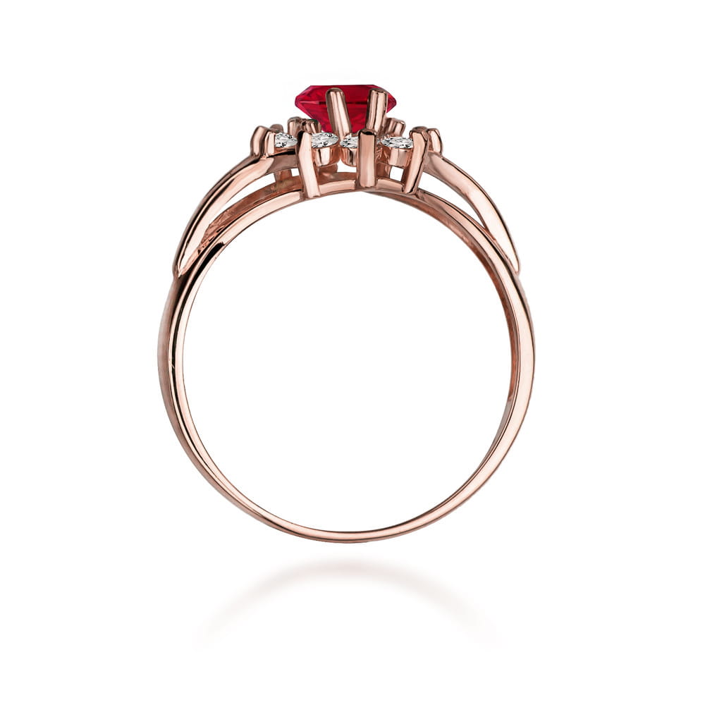 Pierścionek Rubin 1,00ct różowe złoto 3 Pierścionek Rubin 1,00ct różowe złoto - obrazek 3