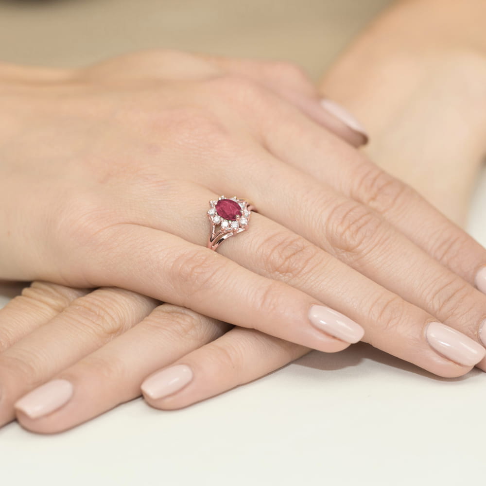 Pierścionek Rubin 1,00ct różowe złoto 4 Pierścionek Rubin 1,00ct różowe złoto - obrazek 4
