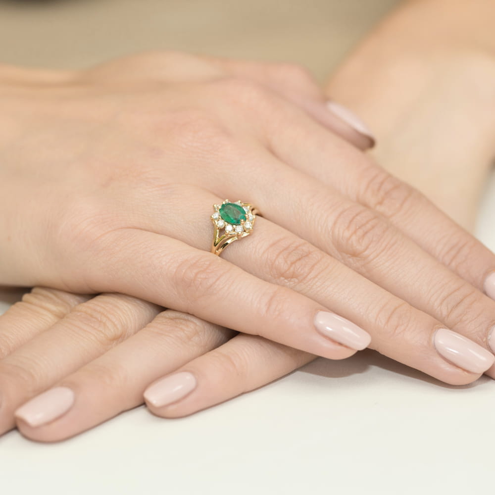 Pierścionek Szmaragd 0,80ct żółte złoto 4 Pierścionek Szmaragd 0,80ct żółte złoto - obrazek 4