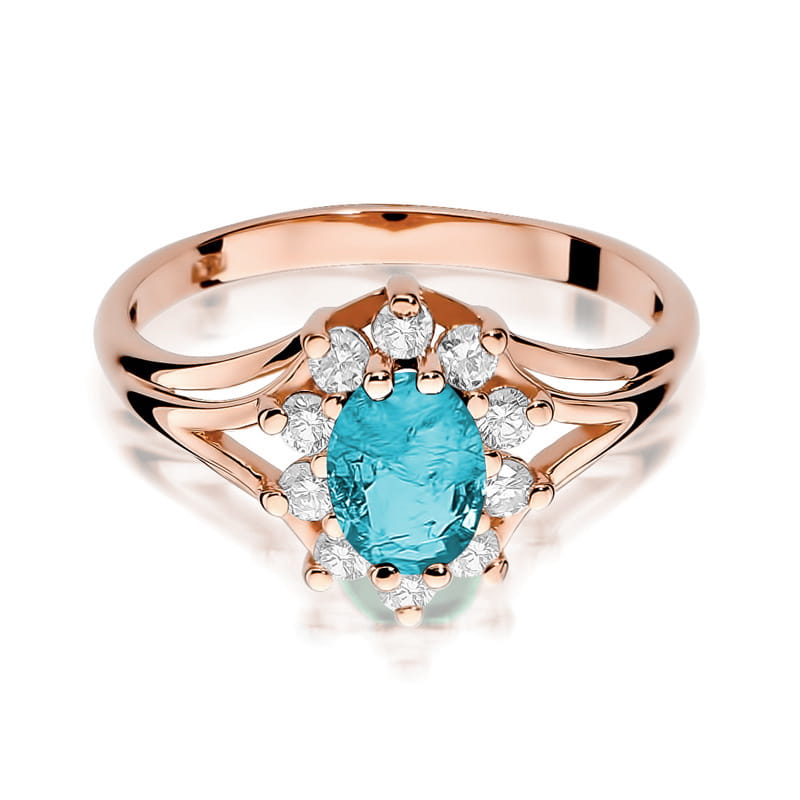 Pierścionek Topaz 0,90ct różowe złoto 2 90ct różowe złoto Jubiler Kraków BigDIAMOND