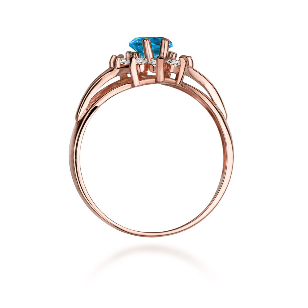 Pierścionek Topaz 0,90ct różowe złoto 3 Pierścionek Topaz 0,90ct różowe złoto - obrazek 3