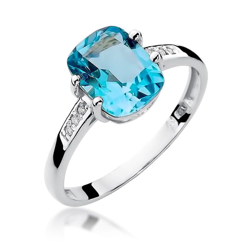 Pierścionek Topaz 2,40ct białe złoto 1 Pierścionek W038 Topaz 2