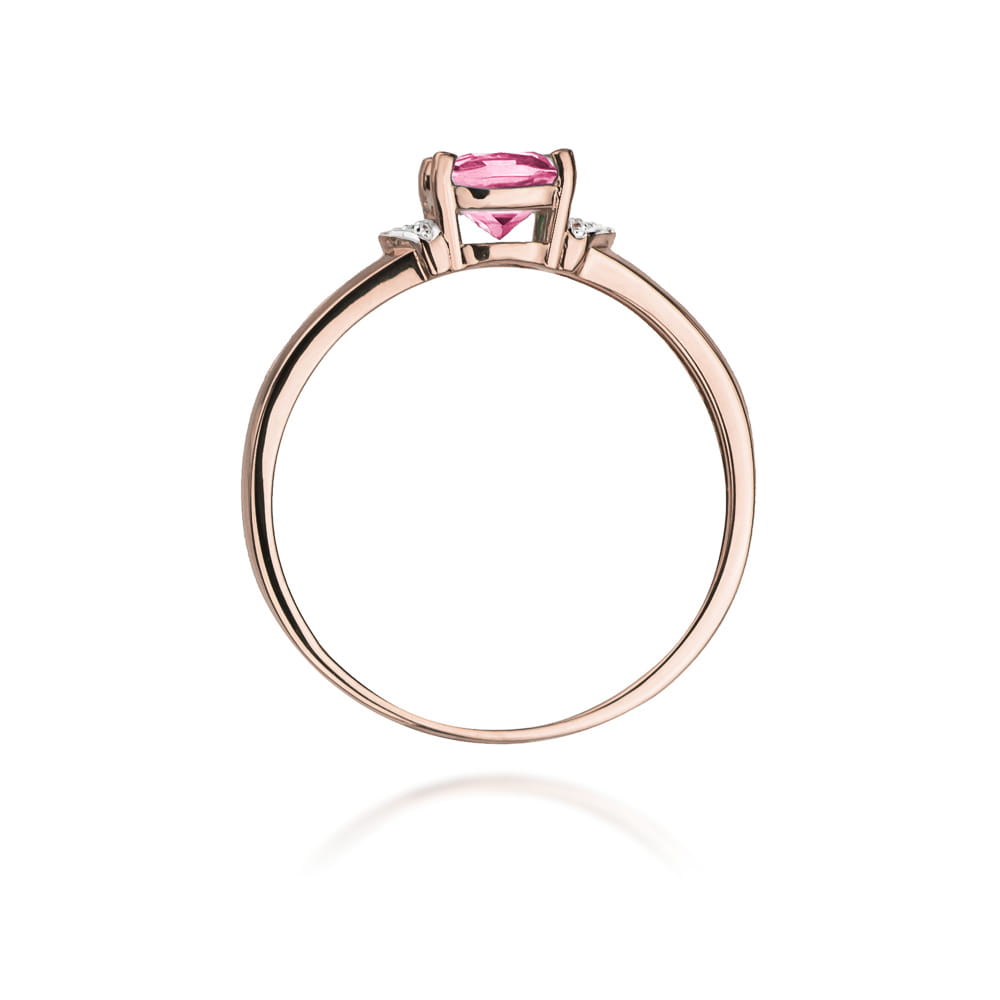 Pierścionek Różowy Topaz 0,65ct różowe złoto 3 Pierścionek Różowy Topaz 0,65ct różowe złoto - obrazek 3