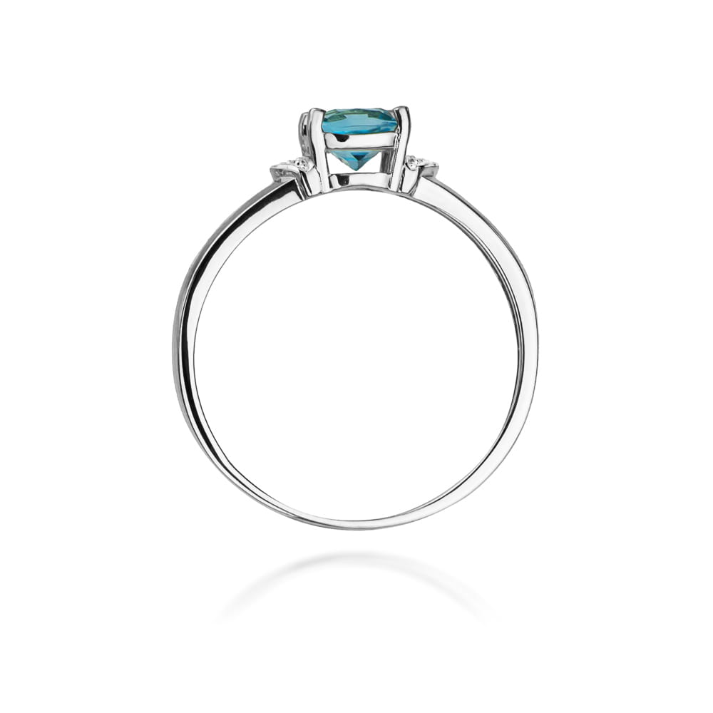 Pierścionek Topaz 0,70ct białe złoto 3 Pierścionek Topaz 0,70ct białe złoto - obrazek 3