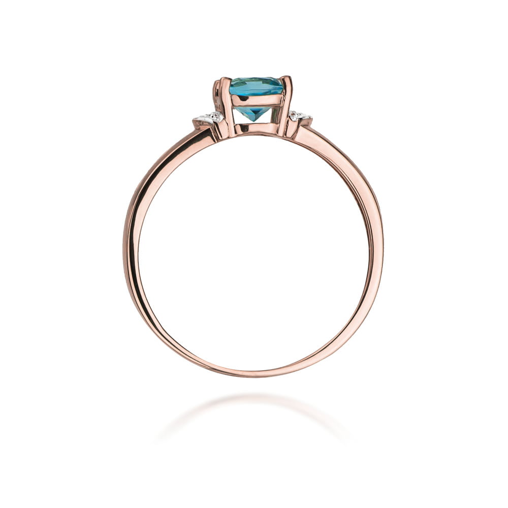 Pierścionek Topaz 0,70ct różowe złoto 3 Pierścionek Topaz 0,70ct różowe złoto - obrazek 3