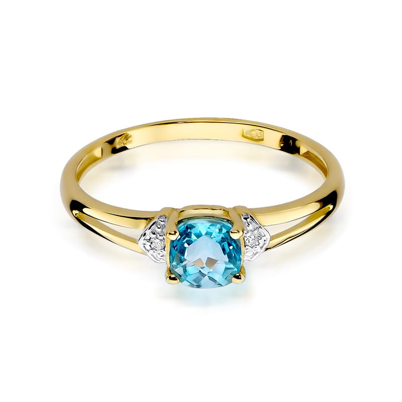 Pierścionek Topaz 0,70ct żółte złoto 2 70ct żółte złoto Jubiler Kraków BigDIAMOND