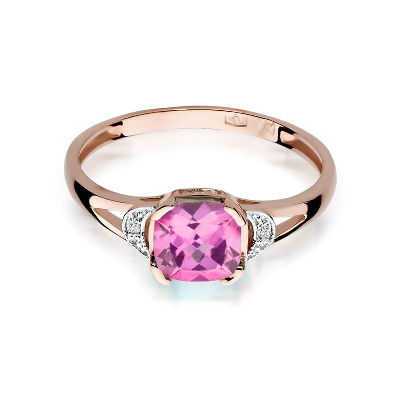 Pierścionek Różowy Topaz 1,10ct różowe złoto 2 10ct różowe złoto Jubiler Kraków BigDIAMOND