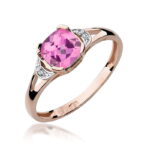 Pierścionek W040 Różowy Topaz 1
