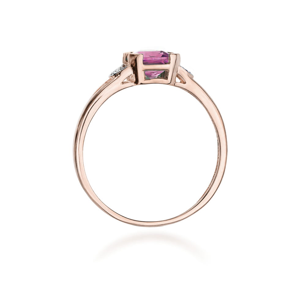 Pierścionek Różowy Topaz 1,10ct różowe złoto 3 Pierścionek Różowy Topaz 1,10ct różowe złoto - obrazek 3