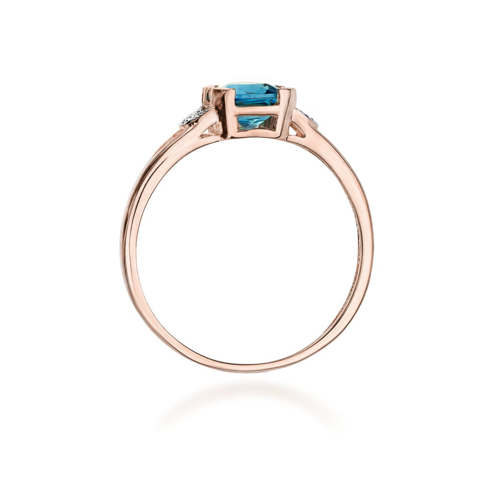 Pierścionek Topaz 1,10ct różowe złoto 3 Pierścionek Topaz 1,10ct różowe złoto - obrazek 3