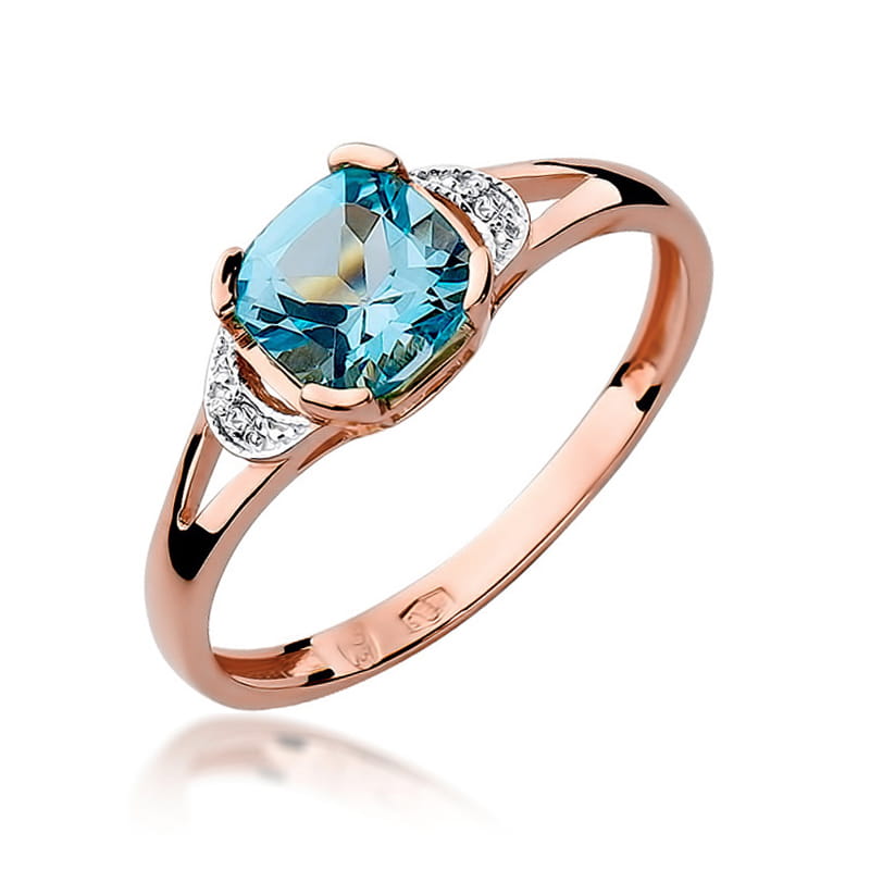 Pierścionek Topaz 1,10ct różowe złoto 1 Pierścionek W040 Topaz 1