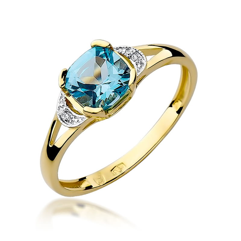 Pierścionek Topaz 1,10ct żółte złoto 1 Pierścionek W040 Topaz 1