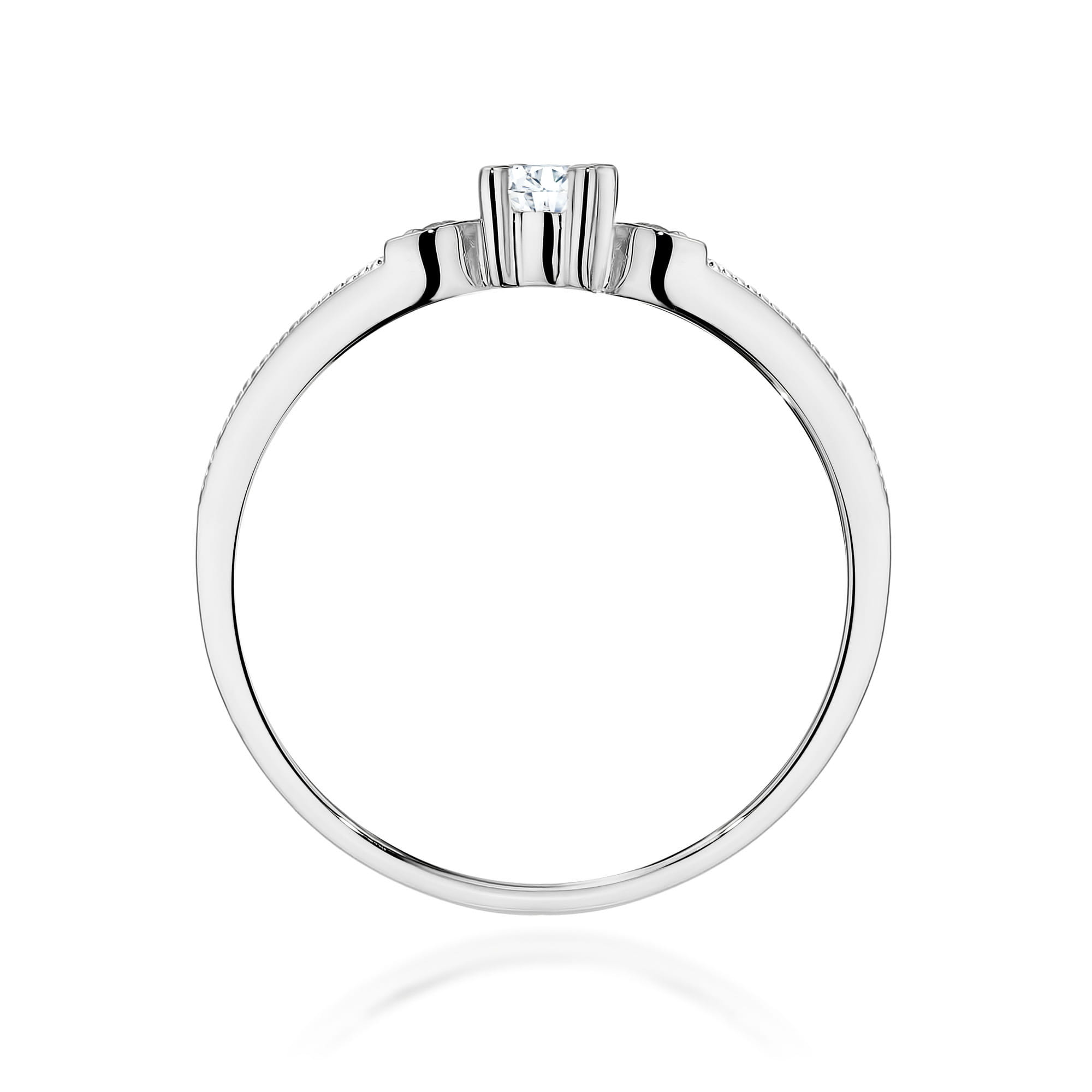 Pierścionek Diament Laboratoryjny 0,10ct białe złoto 3 Pierścionek Diament Laboratoryjny 0,10ct białe złoto - obrazek 3