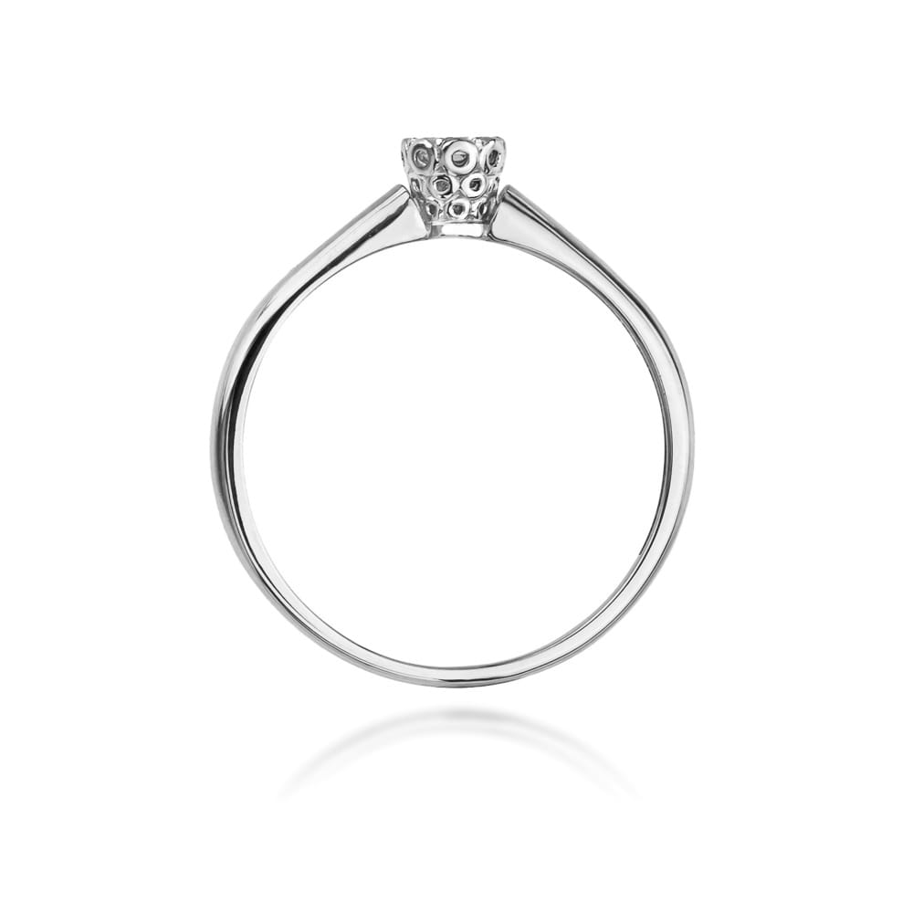 Pierścionek Diament 0,13ct białe złoto 3 Pierścionek Diament 0,13ct białe złoto - obrazek 3