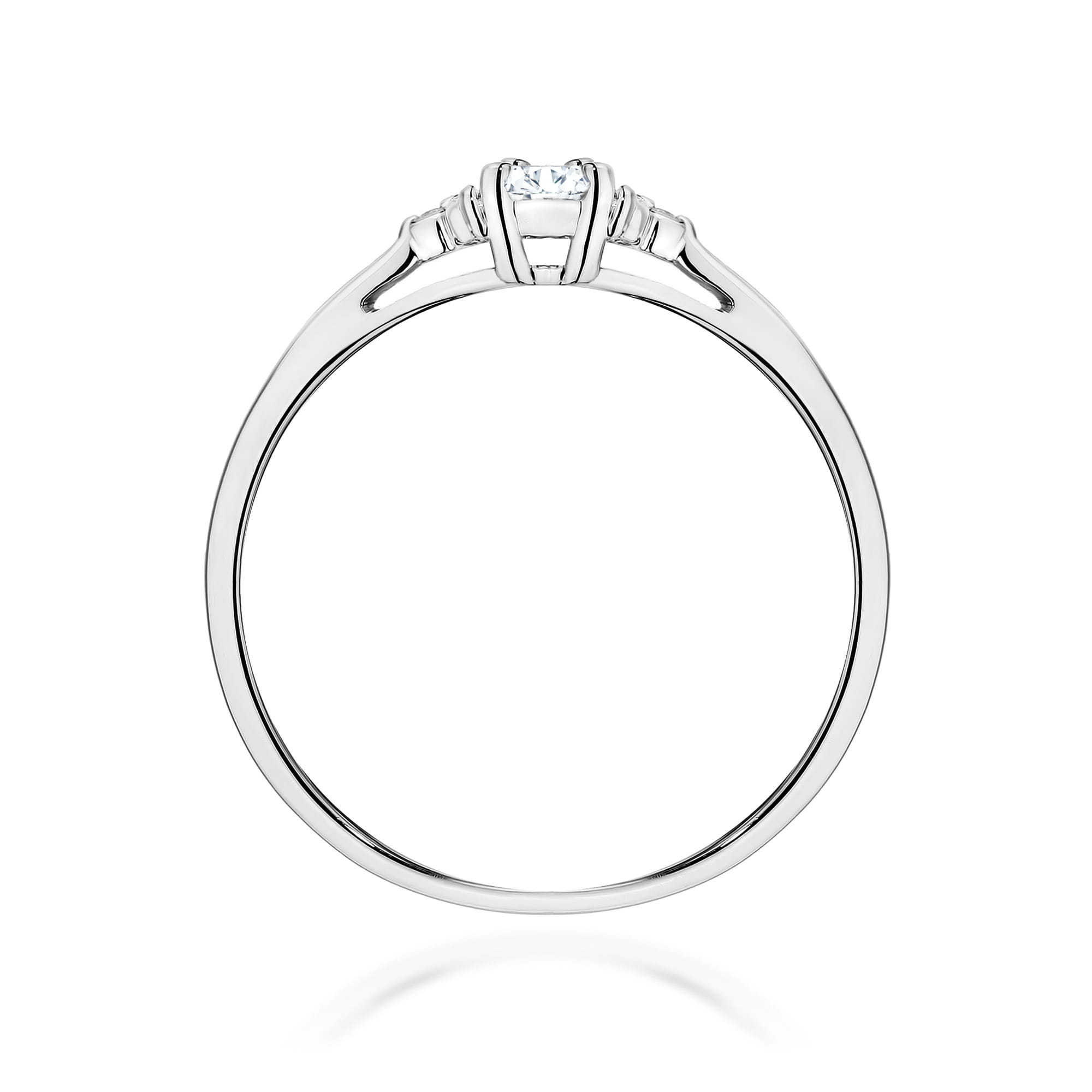 Pierścionek Diament Laboratoryjny 0,10ct białe złoto 3 Pierścionek Diament Laboratoryjny 0,10ct białe złoto - obrazek 3
