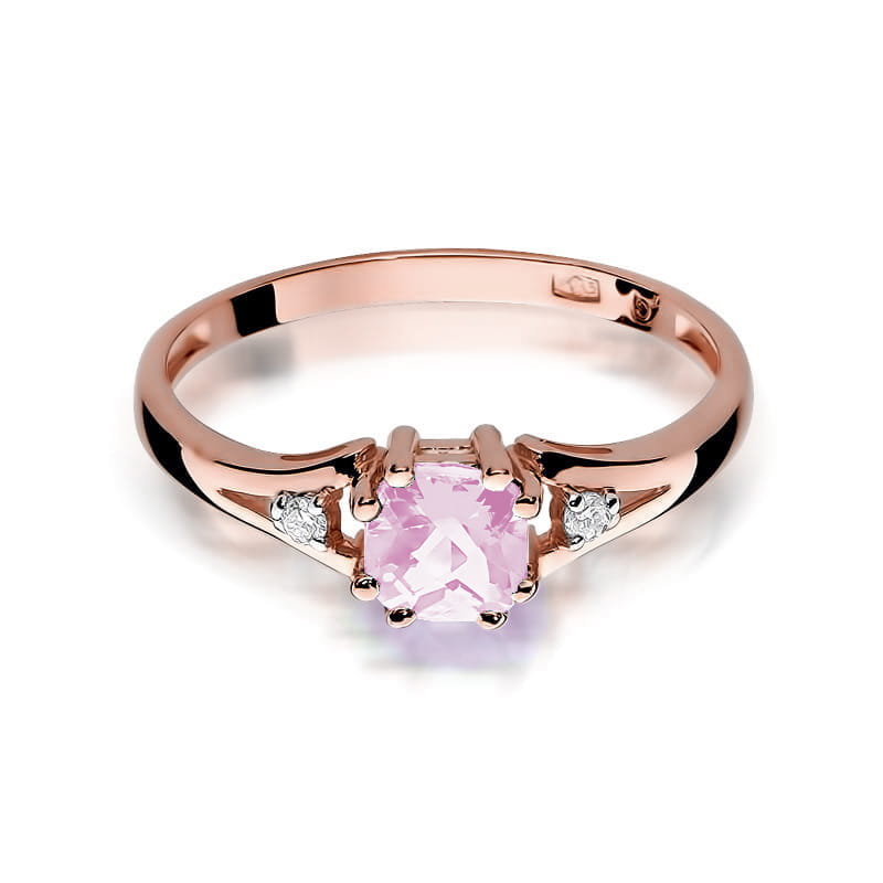 Pierścionek Różowy Topaz 0,70ct różowe złoto 2 70ct różowe złoto Jubiler Kraków BigDIAMOND