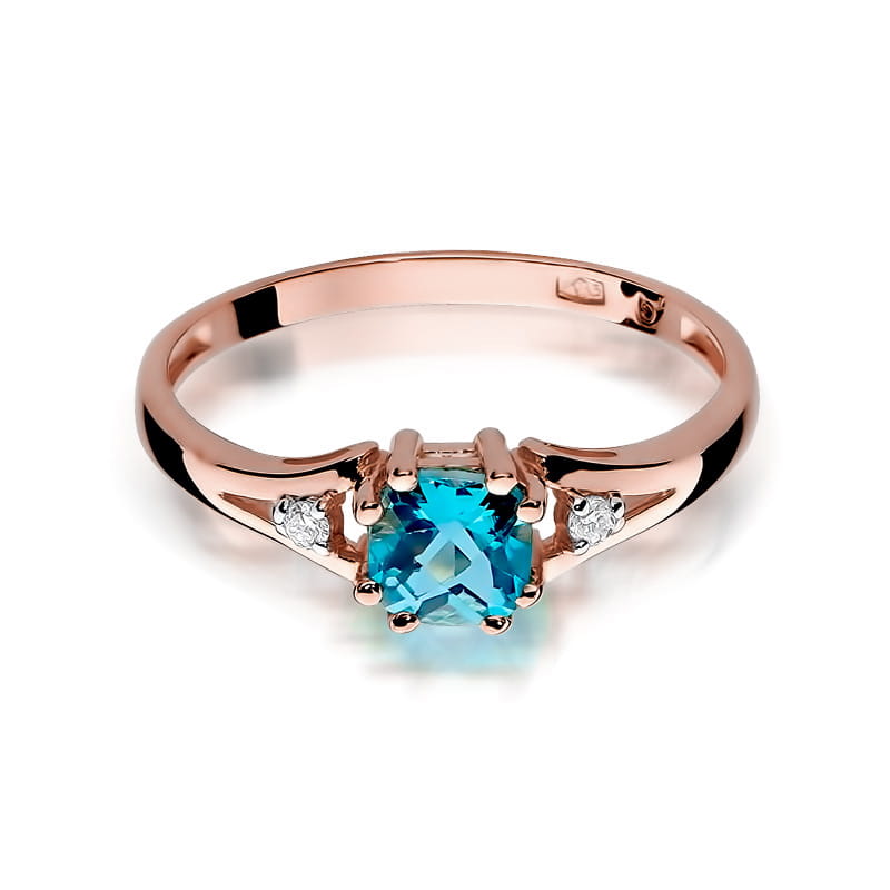 Pierścionek Topaz 0,70ct różowe złoto 2 70ct różowe złoto Jubiler Kraków BigDIAMOND