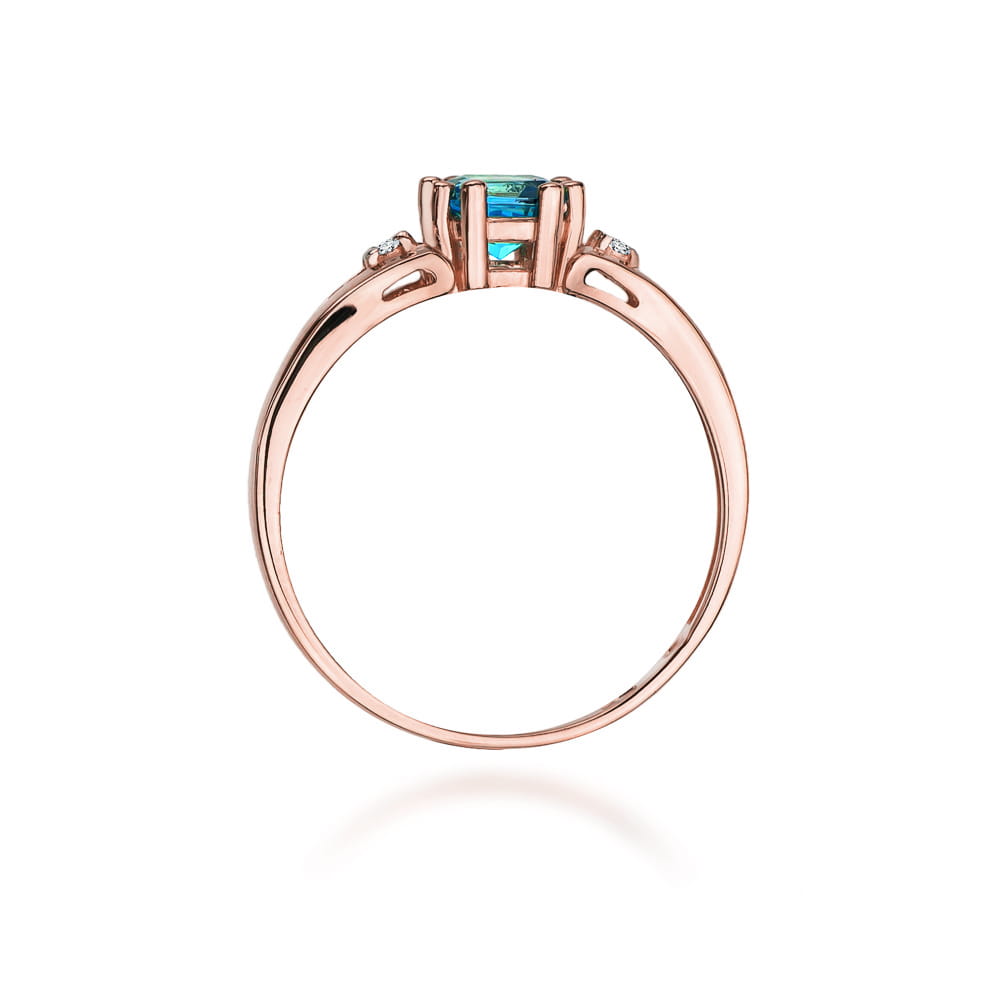 Pierścionek Topaz 0,70ct różowe złoto 3 Pierścionek Topaz 0,70ct różowe złoto - obrazek 3