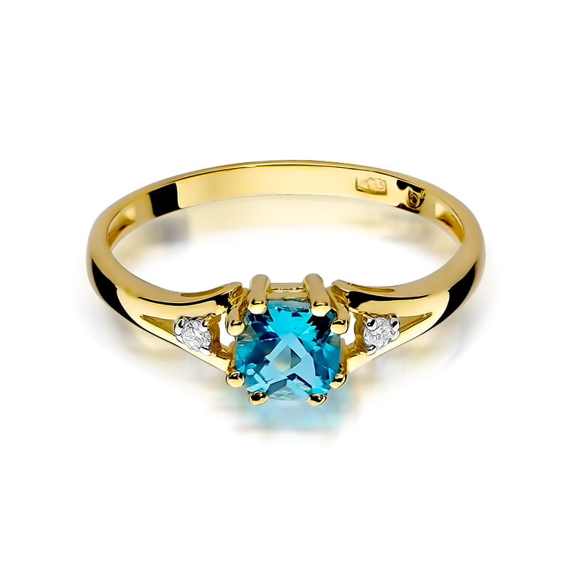 Pierścionek Topaz 0,70ct żółte złoto 2 70ct żółte złoto Jubiler Kraków BigDIAMOND