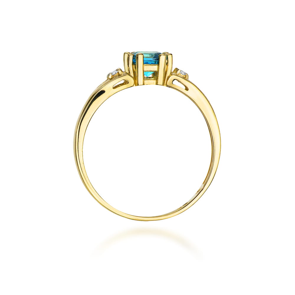 Pierścionek Topaz 0,70ct żółte złoto 3 Pierścionek Topaz 0,70ct żółte złoto - obrazek 3