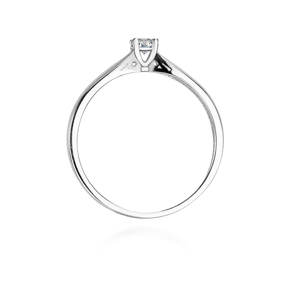 Pierścionek Diament 0,10ct białe złoto 3 Pierścionek Diament 0,10ct białe złoto - obrazek 3