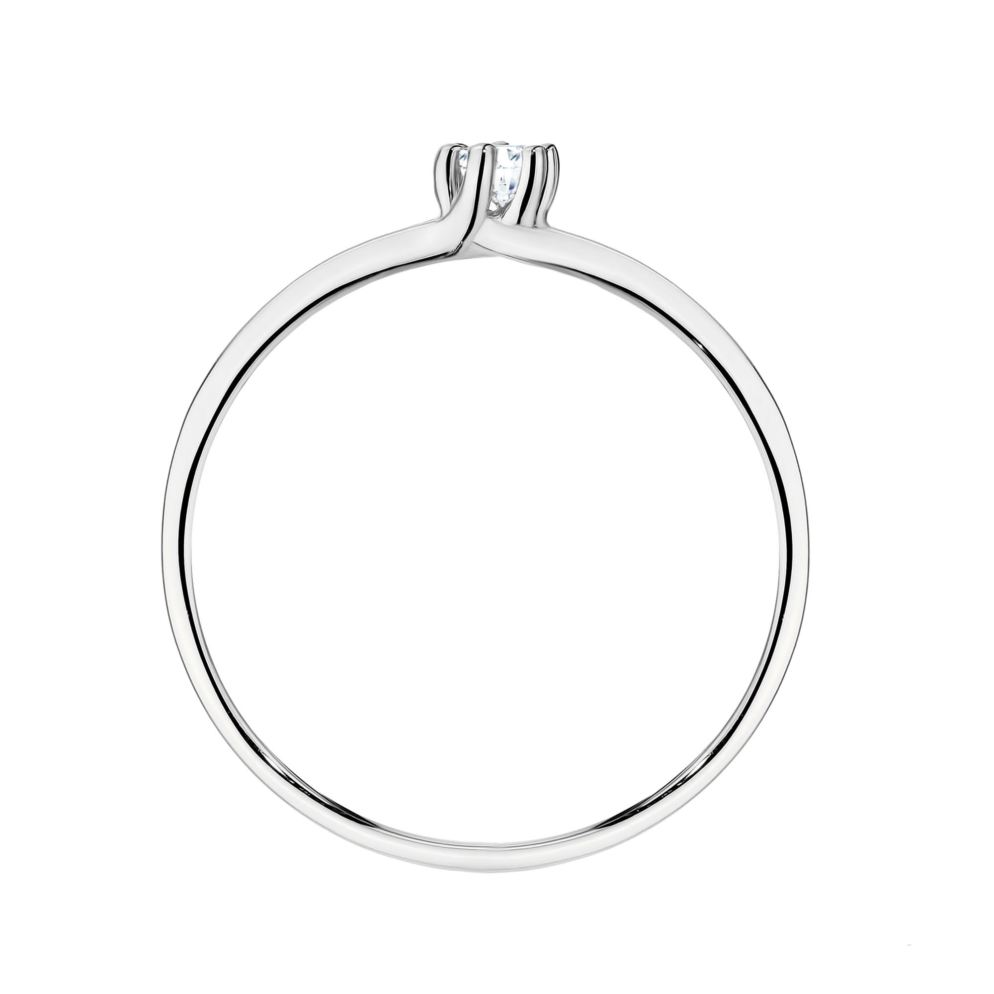 Pierścionek Diament Laboratoryjny 0,10ct białe złoto 3 Pierścionek Diament Laboratoryjny 0,10ct białe złoto - obrazek 3