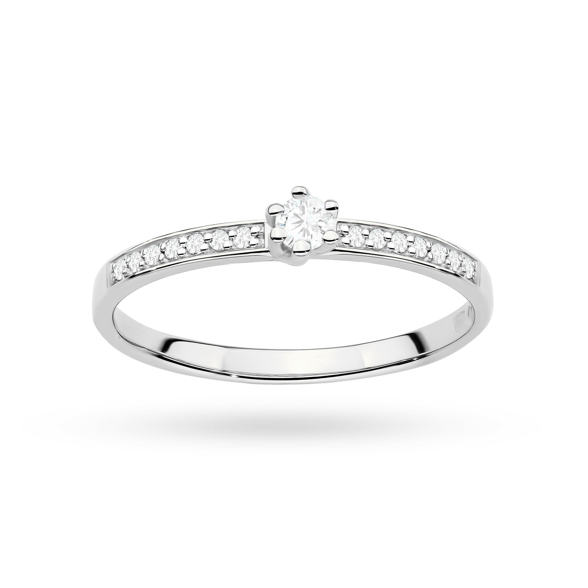 Pierścionek Diament Laboratoryjny 0,10ct białe złoto 4 Pierścionek Diament Laboratoryjny 0,10ct białe złoto - obrazek 4