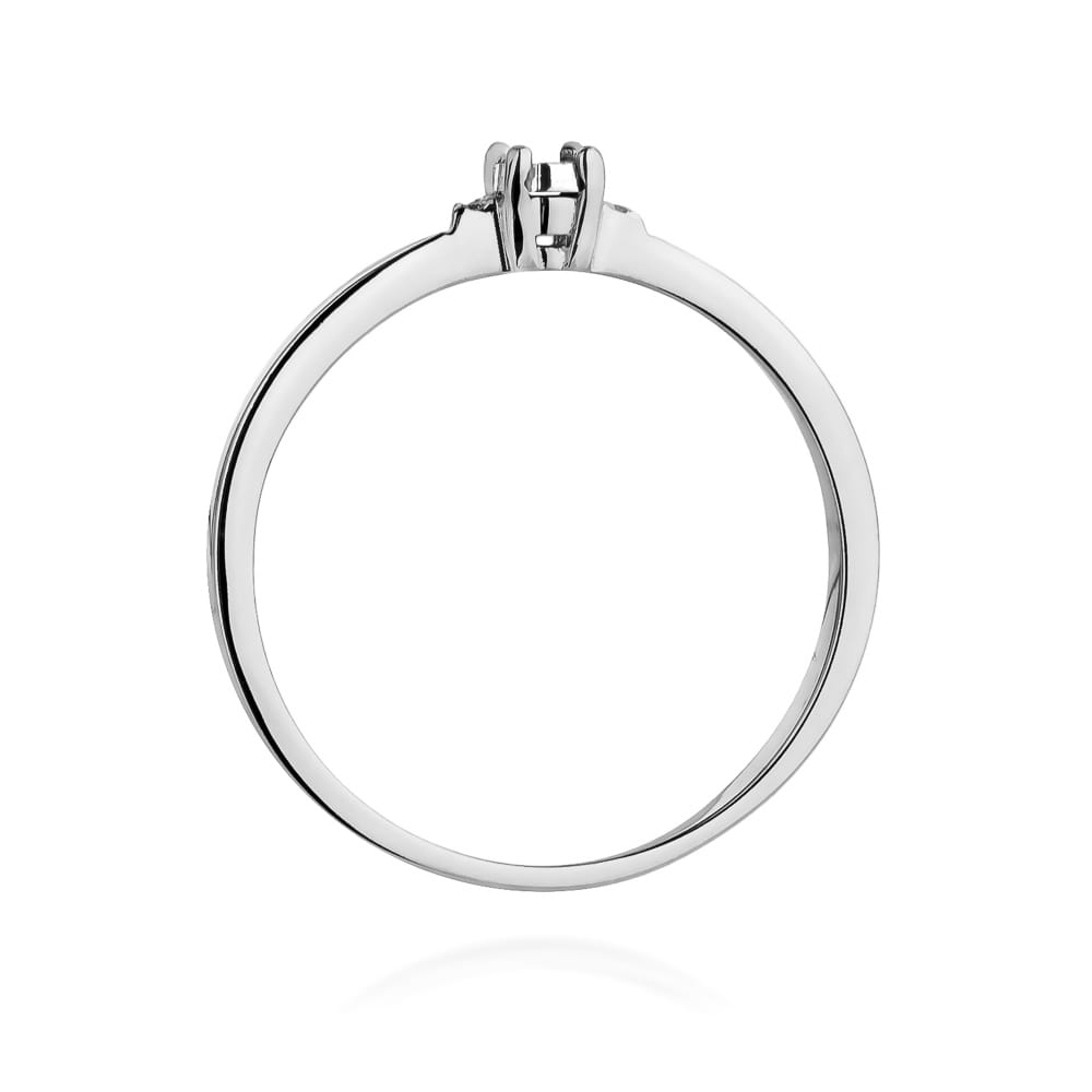 Pierścionek Diament 0,01ct białe złoto 3 Pierścionek Diament 0,01ct białe złoto - obrazek 3