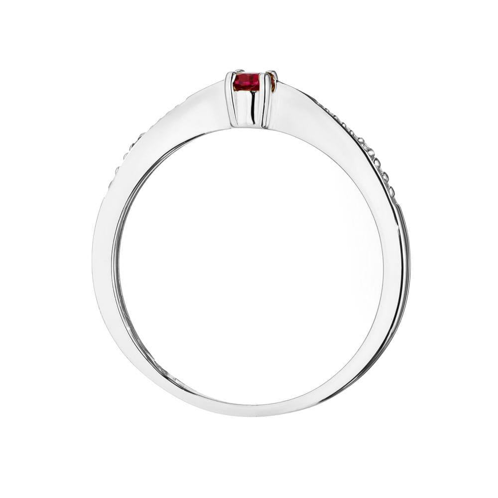 Pierścionek Rubin 0,15ct białe złoto 3 Pierścionek Rubin 0,15ct białe złoto - obrazek 3
