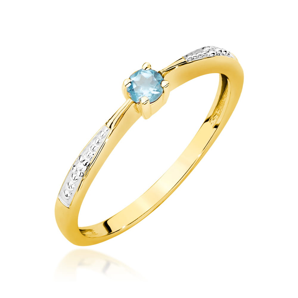 Pierścionek Topaz 0,15ct żółte złoto 1 Pierścionek W0465 Topaz 0