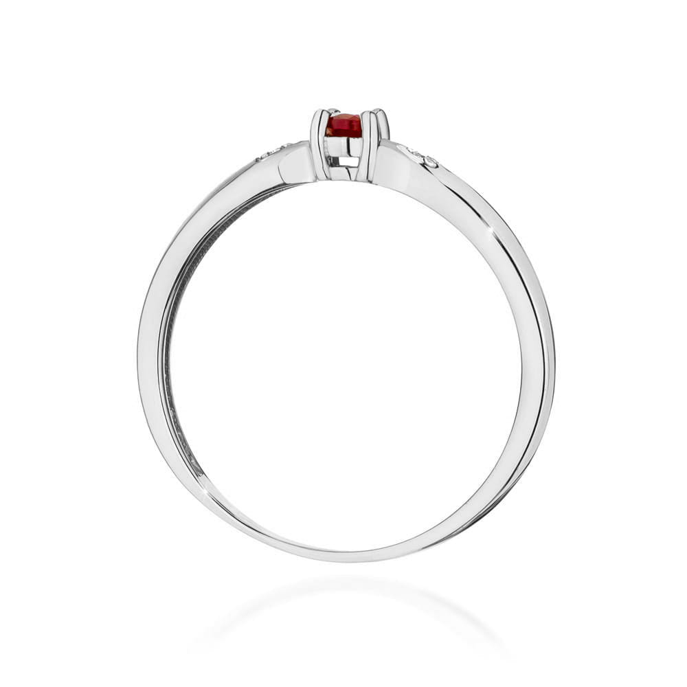 Pierścionek Rubin 0,15ct białe złoto 3 Pierścionek Rubin 0,15ct białe złoto - obrazek 3